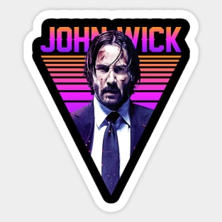 John wick Retro Sticker